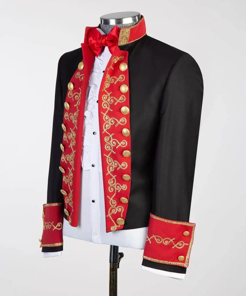 Black Suit, Royal Design, Red Collar — photograph 2