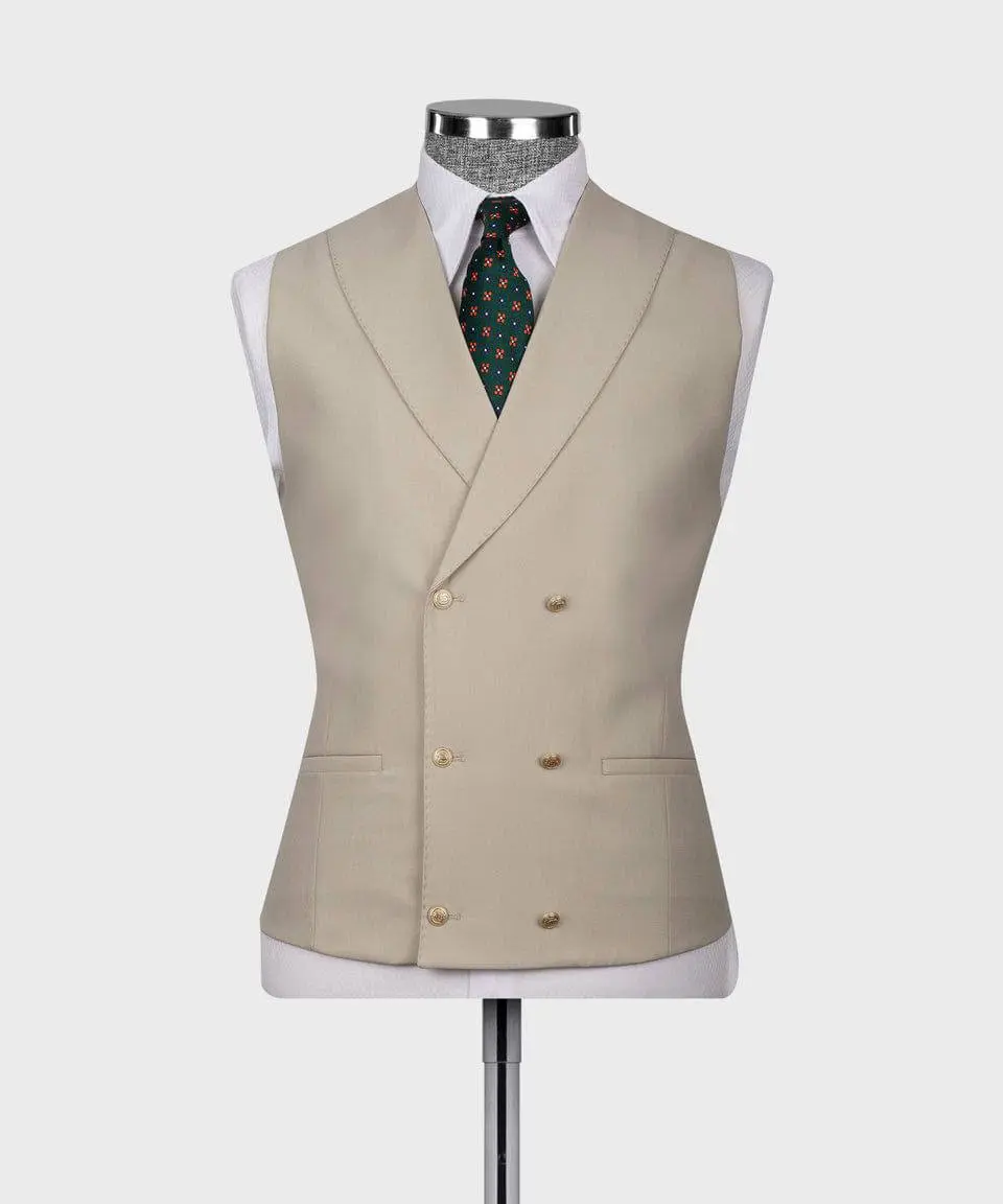Classic 3-Piece Beige Suit Set for Men — photograph 5
