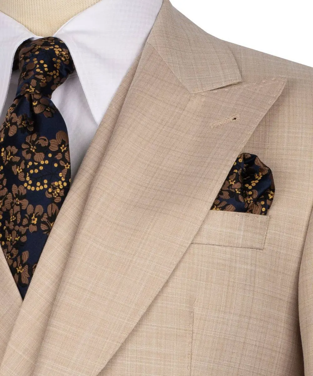 Classic 3-Piece Brown Suit Set for Men — photograph 3