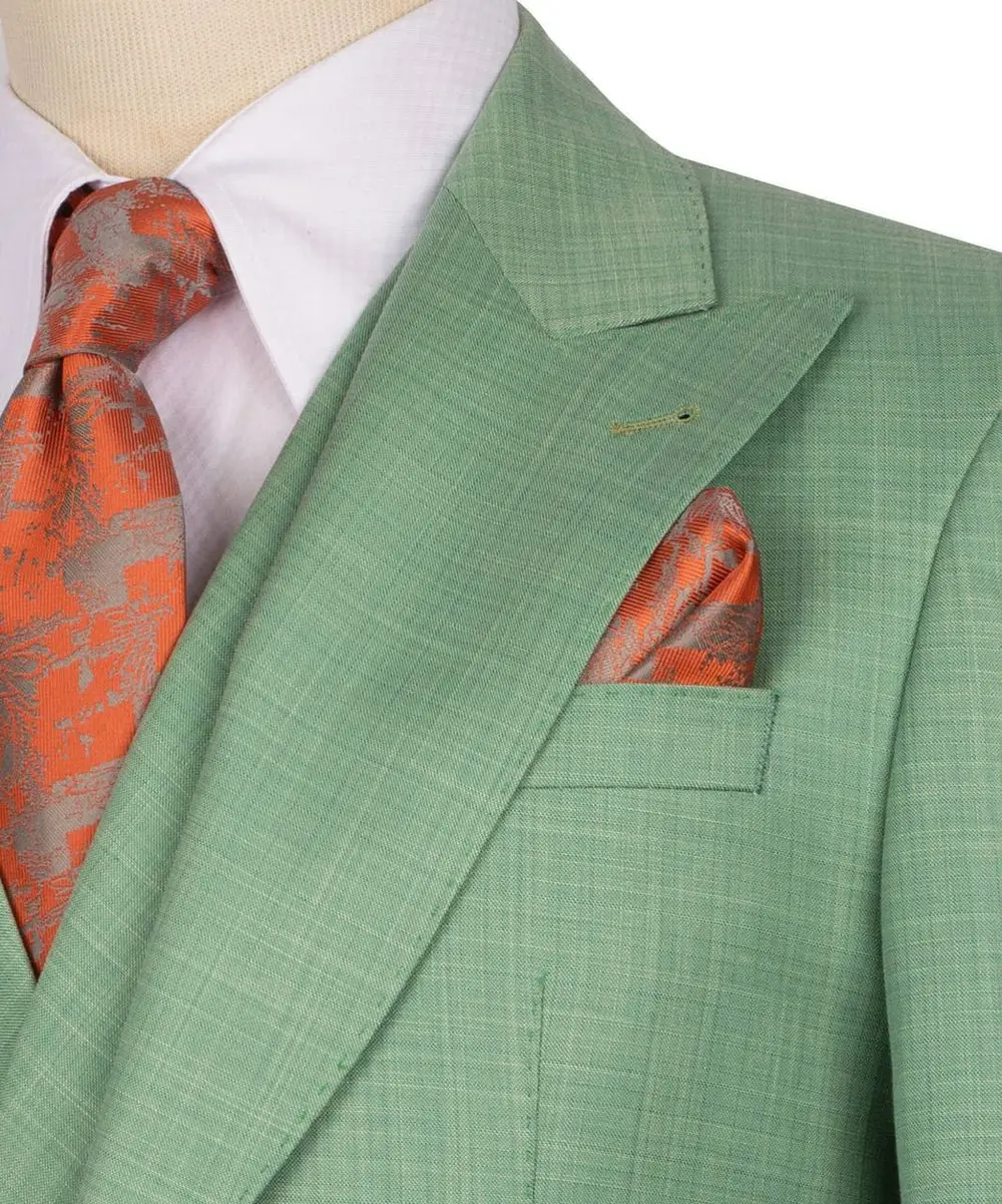 Classic 3-Piece Light-Green Suit Set for Men — photograph 3