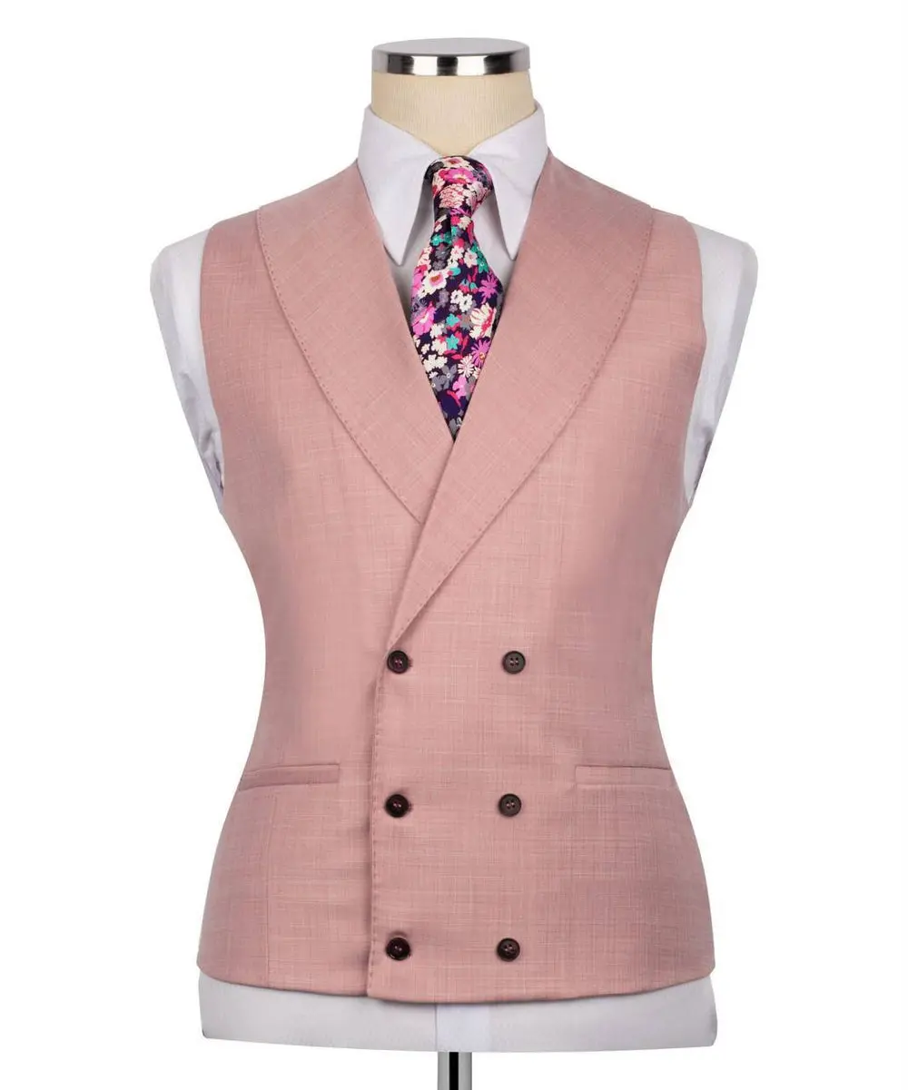 Classic 3-Piece Pink Suit Set for Men — photograph 5