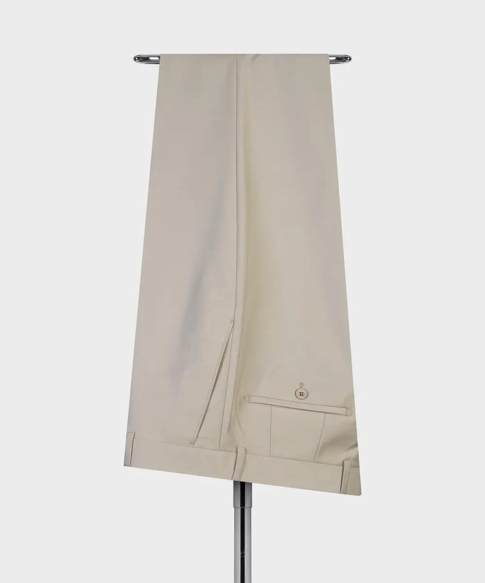 Men's 2 Piece Double Breasted Beige Suit — photograph 4