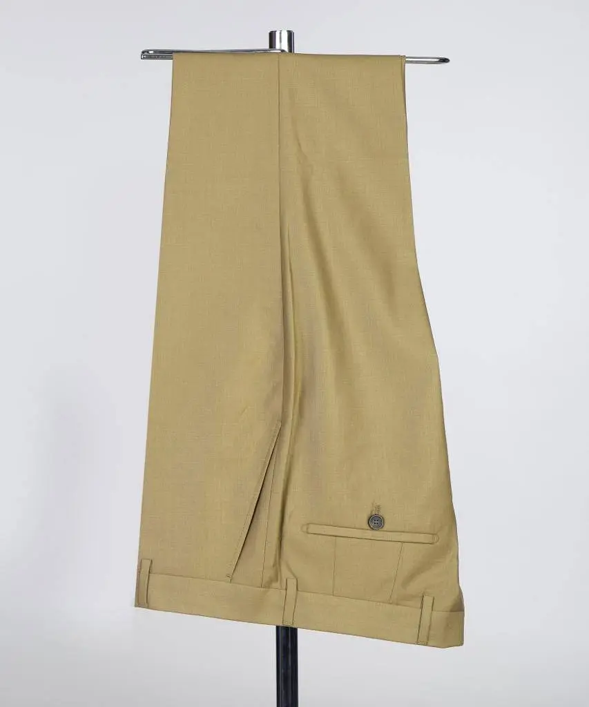 Shawl Design Double Breasted Olive Suit — photograph 5
