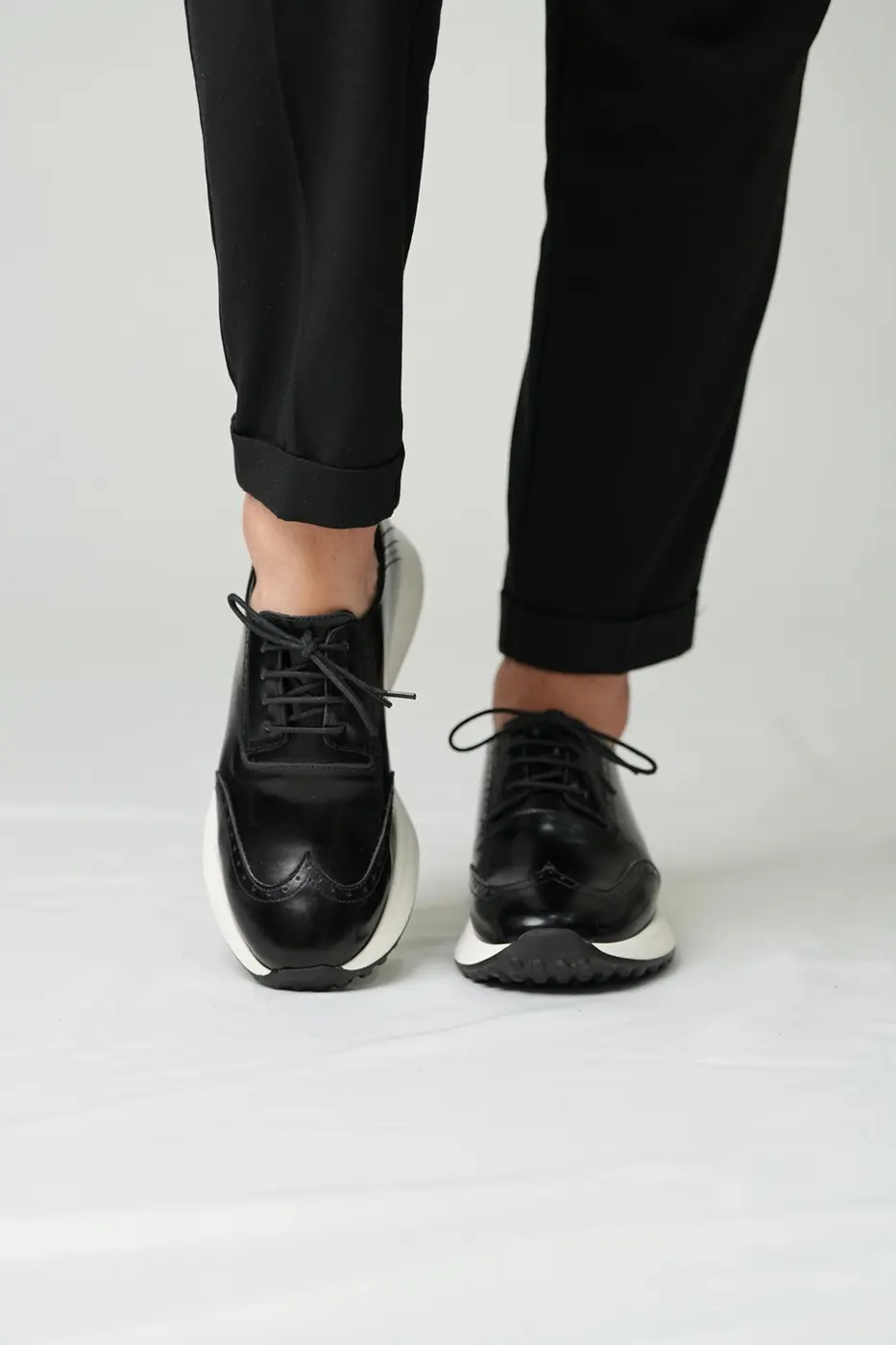 Genuine Leather Men’s Casual Black Shoes — photograph 3