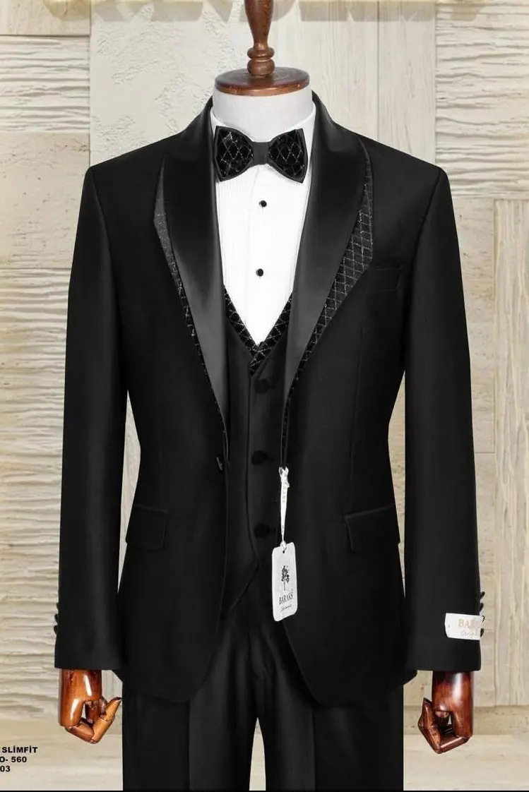 Men’s Black Slim Fit Tuxedo — photograph 1