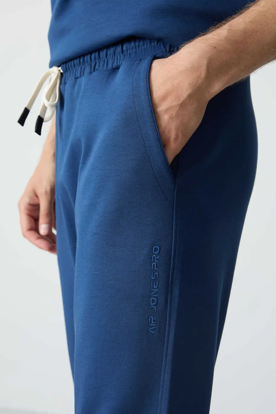 Men's-Blue-Short Sleeve-Tracksuit Set — photograph 7