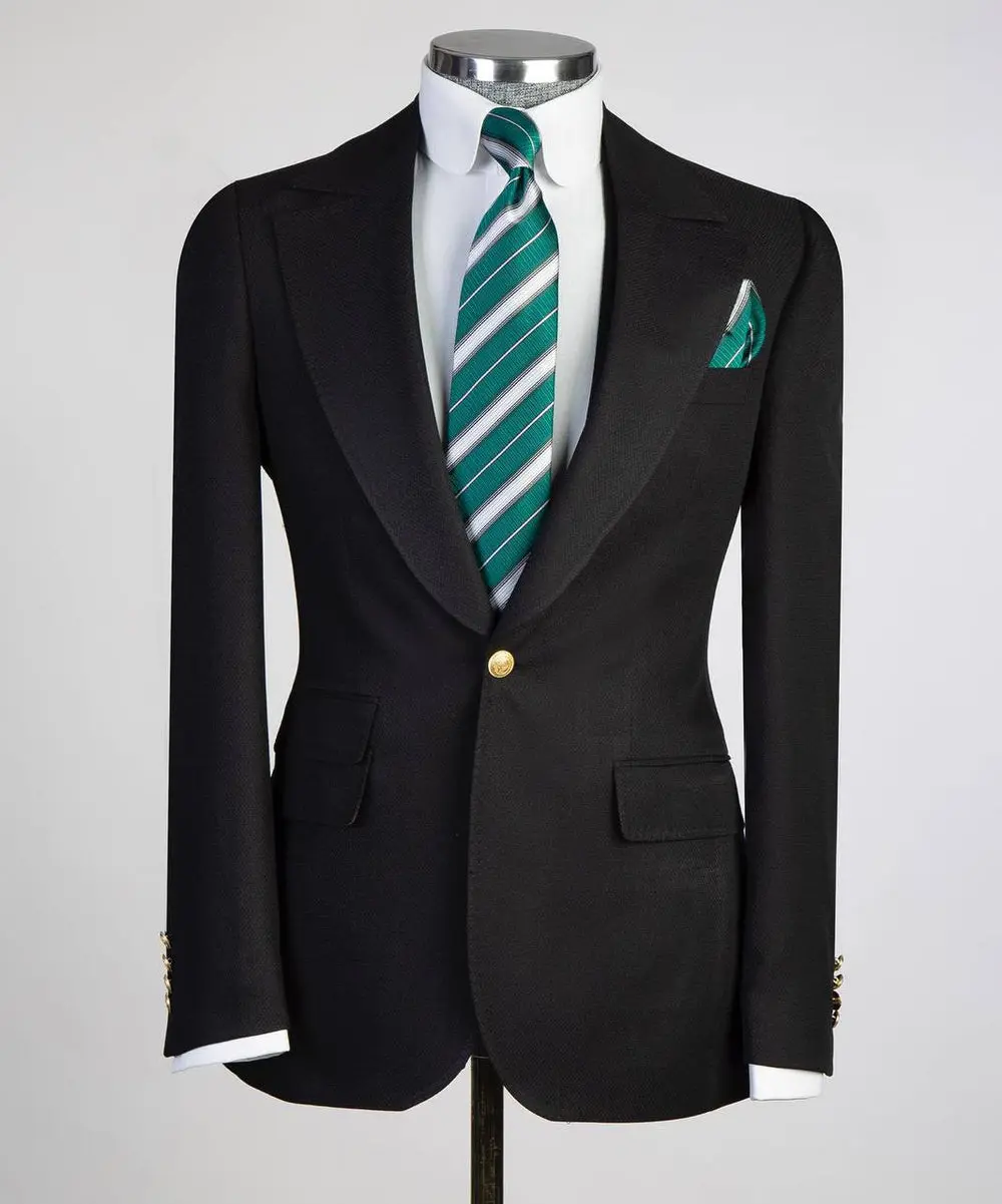 Men's Classic Suit -3 Piece Set -Black — photograph 4