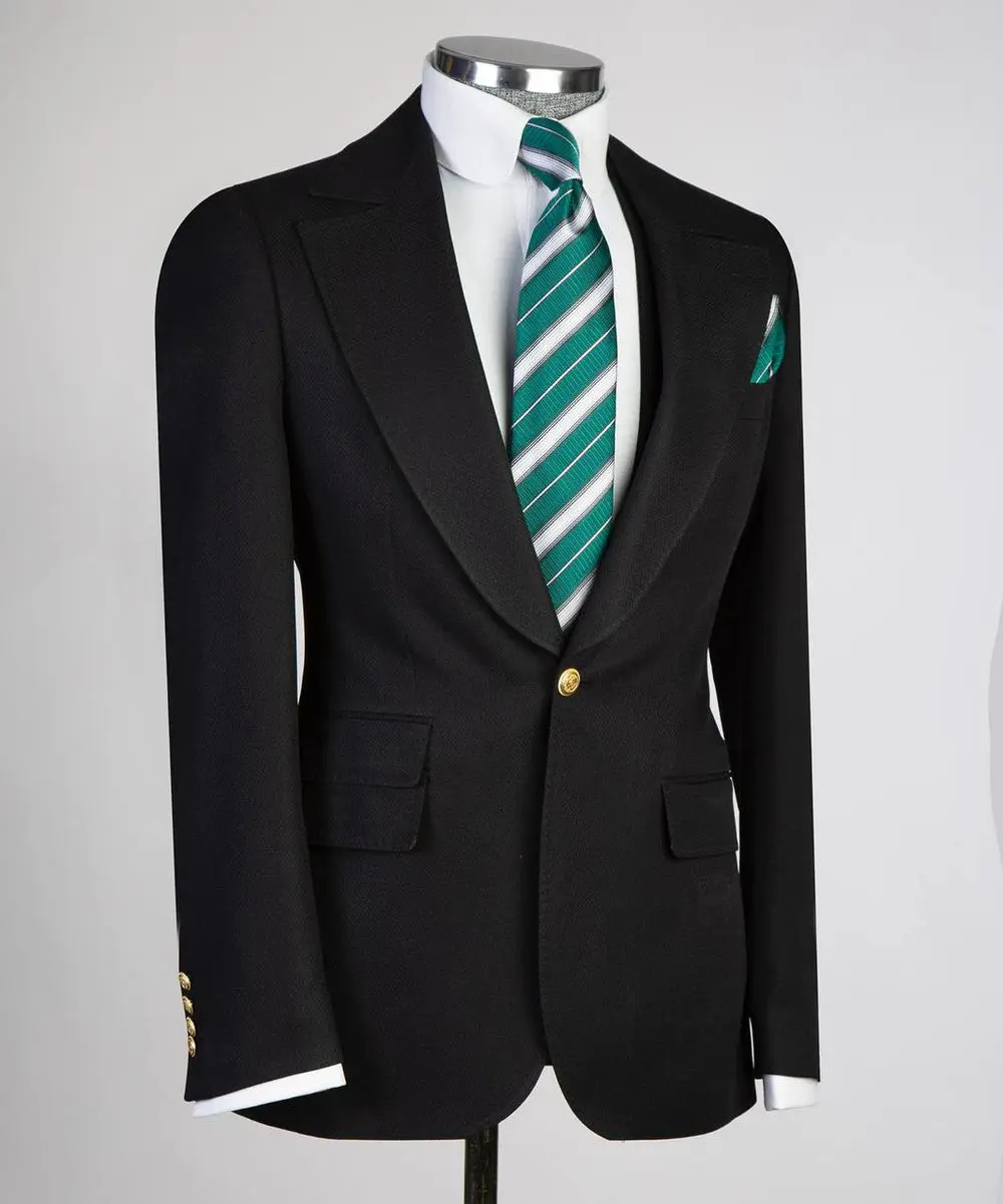 Men's Classic Suit -3 Piece Set -Black — photograph 5
