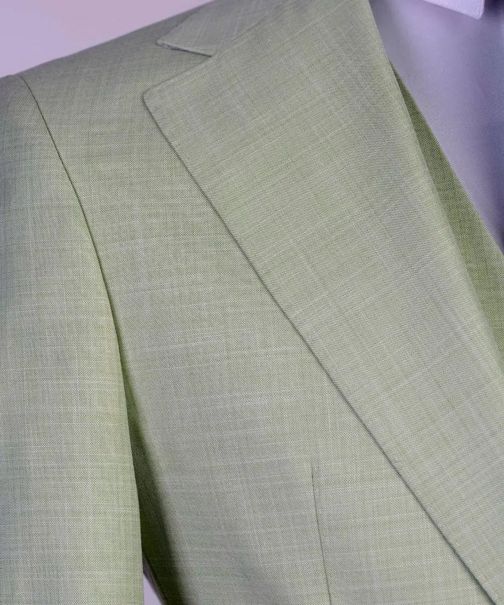 Men's 3 Piece Classic Green Suit — photograph 2