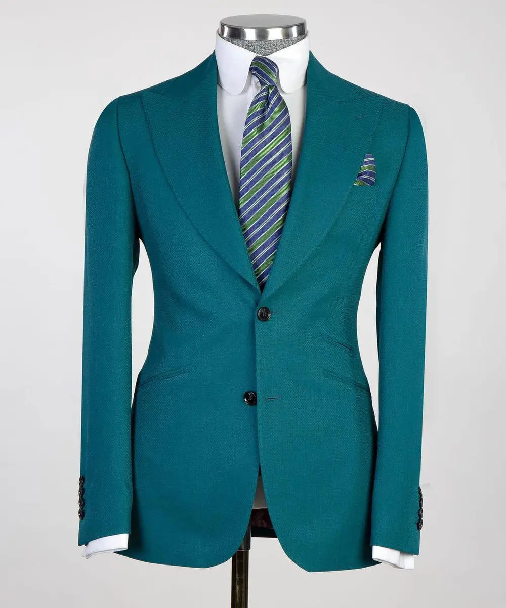 Men's 3 Piece Classic Green Suit — photograph 5