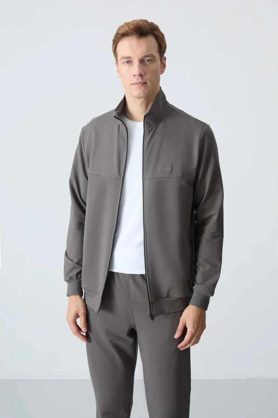Men's Grey Comfort Fit Tracksuit Set — photograph 6