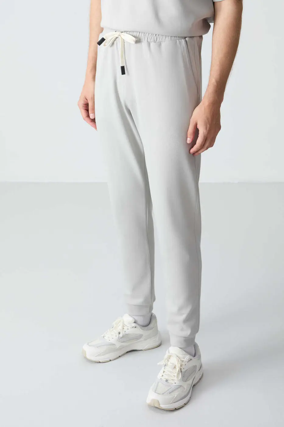 Men's-Grey-Short Sleeve-Tracksuit Set — photograph 3
