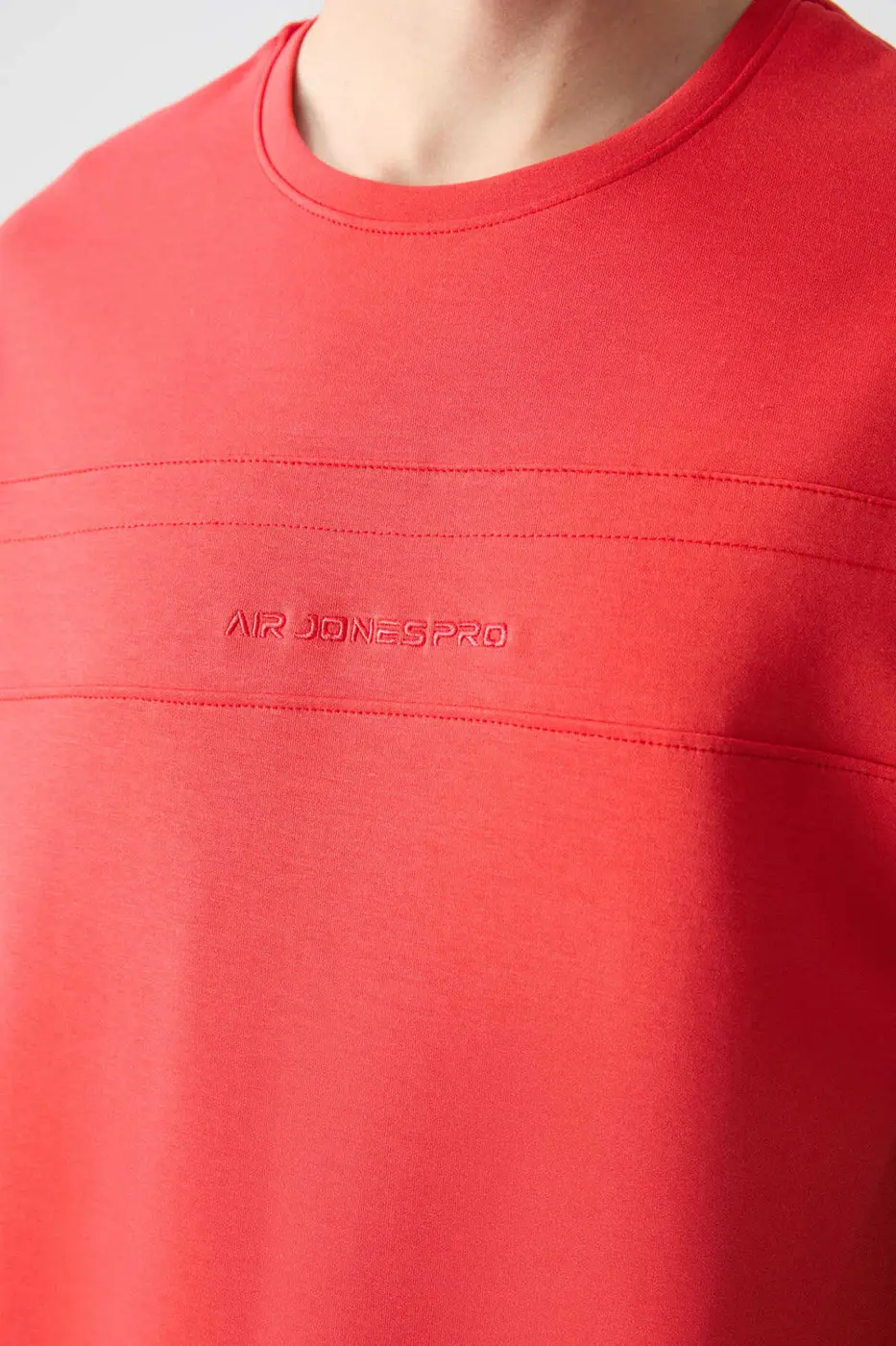 Men's-Red-Navy-Short Sleeve-Tracksuit Set — photograph 6