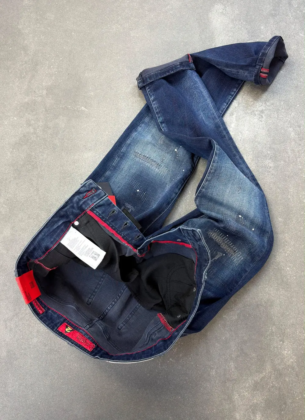 Men's Slim Fit Stretch Denim Jeans – Dark Wash Blue — photograph 3