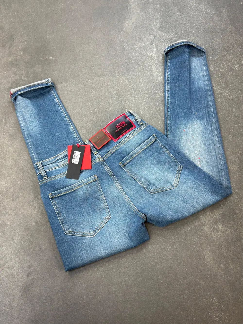 Men's Slim Fit Stretch Denim Jeans – Blue — photograph 2