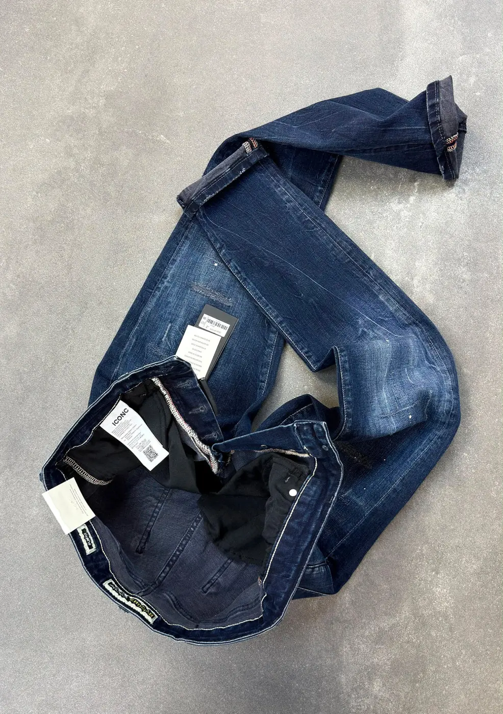 Men's Slim Fit Stretch Denim Jeans – Navy Blue — photograph 3