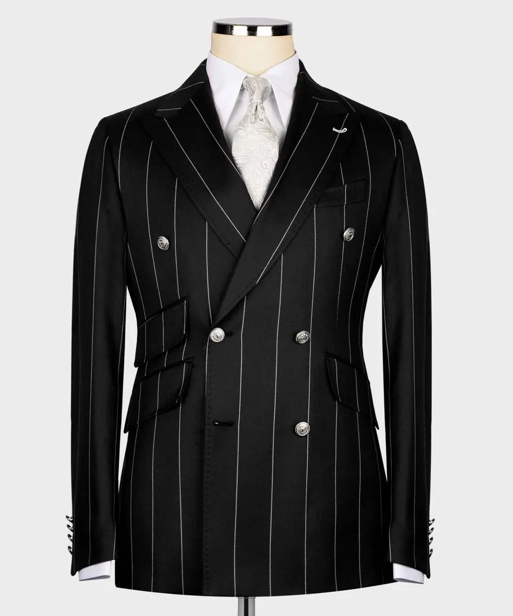 Men's Suit -2 Piece Double Breasted Stripy — photograph 1