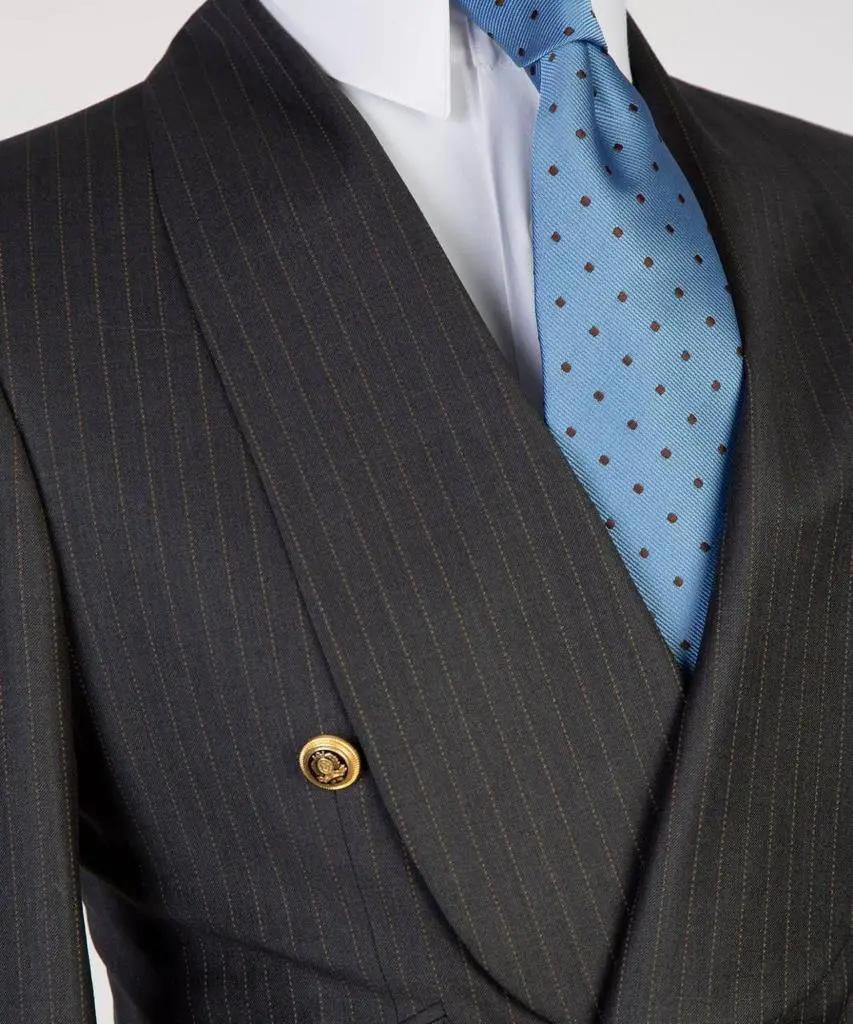 Men's Suit 2 Piece Double Breasted Anthracite — photograph 2