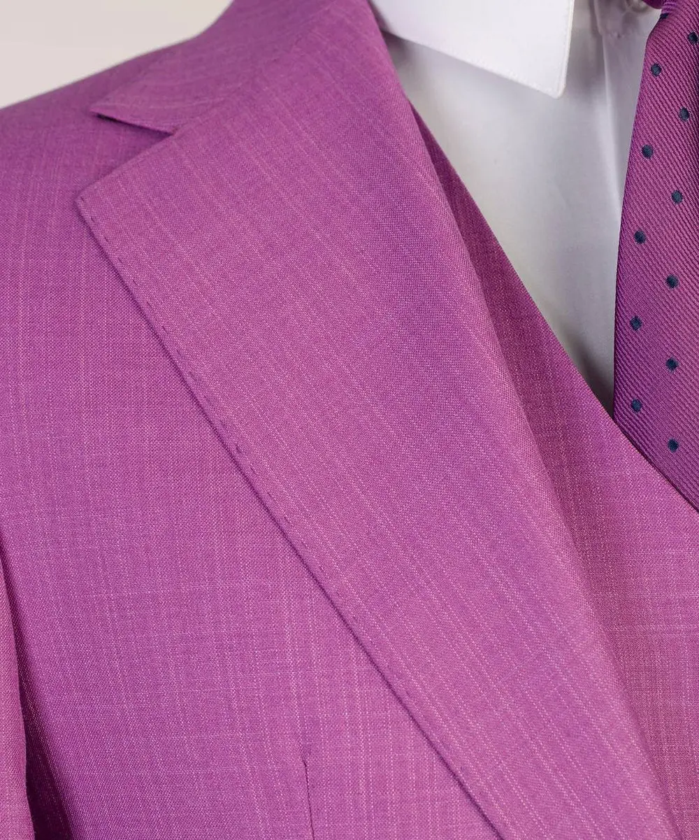 Men's 3 Piece Classic Purple Pink Suit — photograph 6