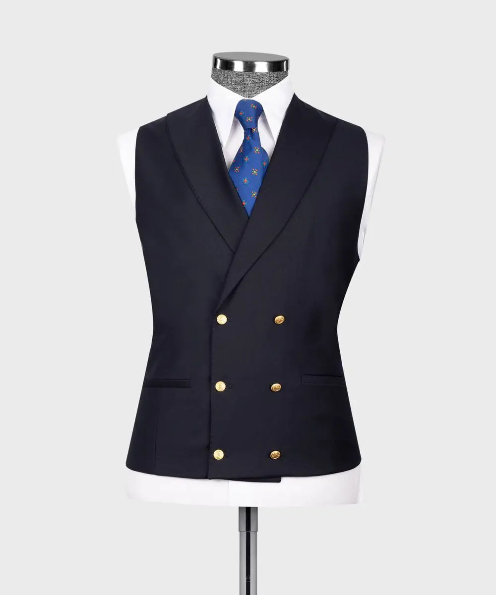 Men's Suit Set, %100 Wool, Navy — photograph 4