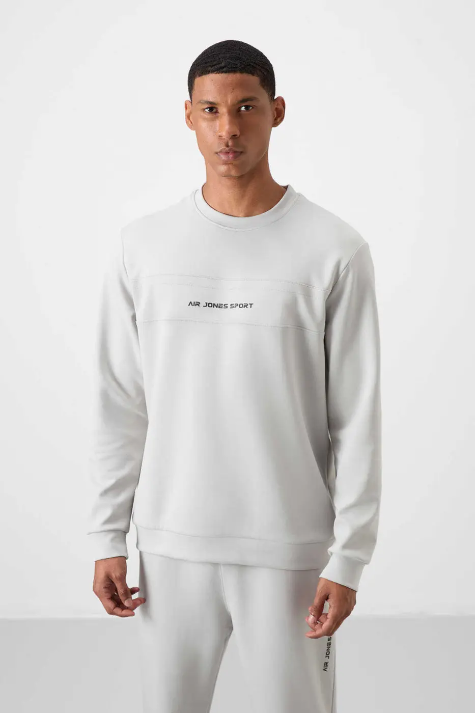 Men's Stone Grey Soft Fit Tracksuit Set — photograph 4