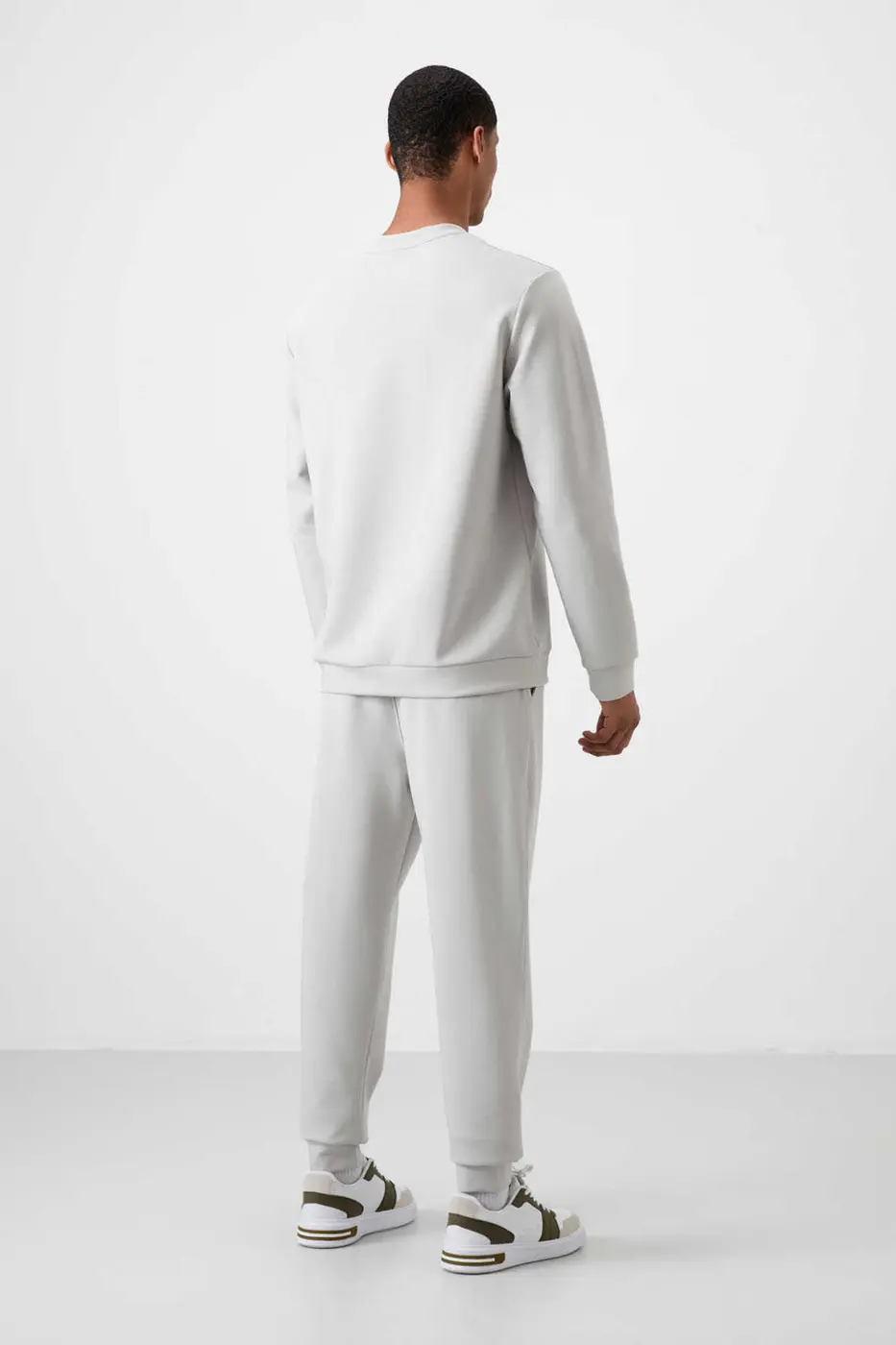 Men's Stone Grey Soft Fit Tracksuit Set — photograph 6