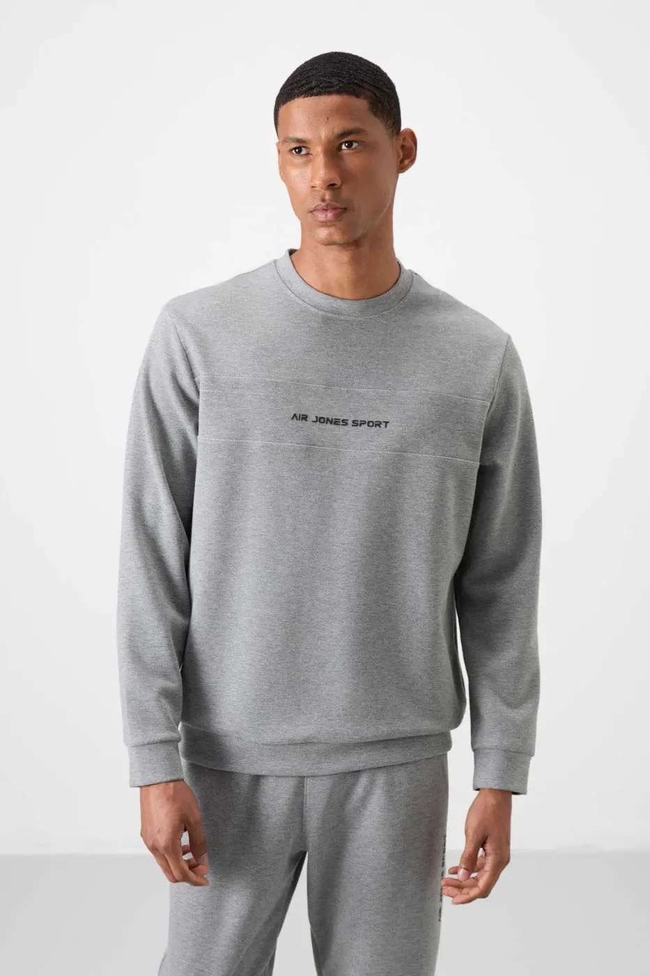 Men's Grey Soft Fit Tracksuit Set — photograph 4