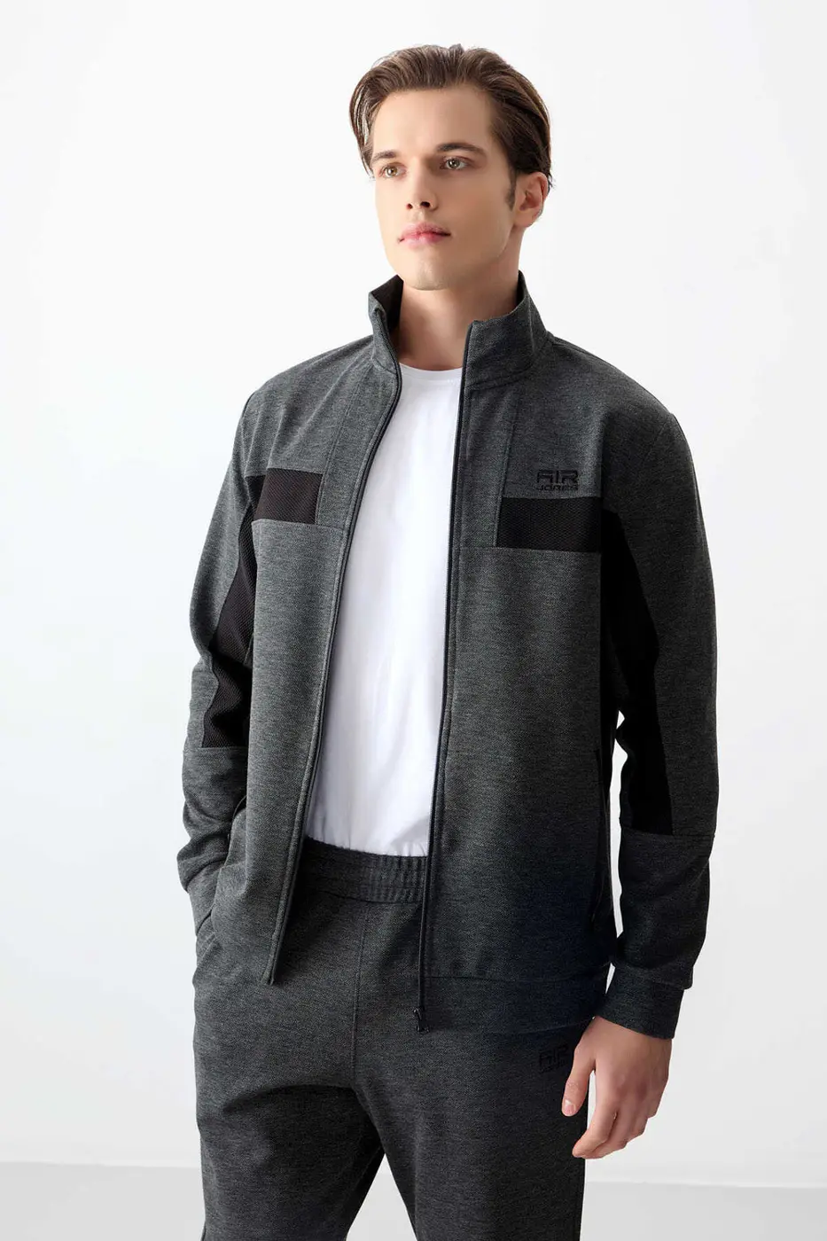 Men's-Tracksuit Set-Anthracite — photograph 2