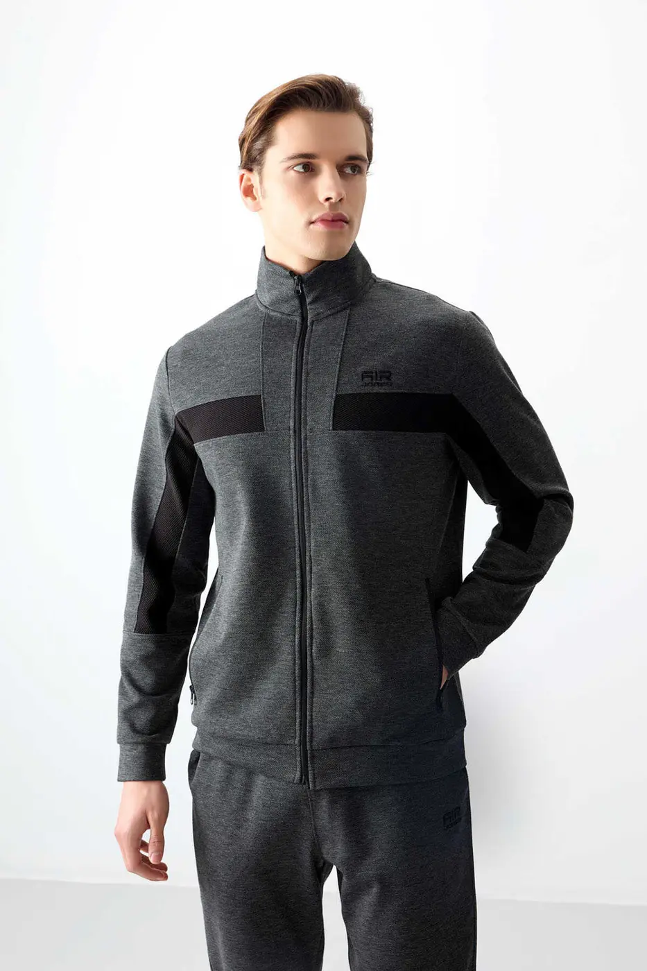 Men's-Tracksuit Set-Anthracite — photograph 4