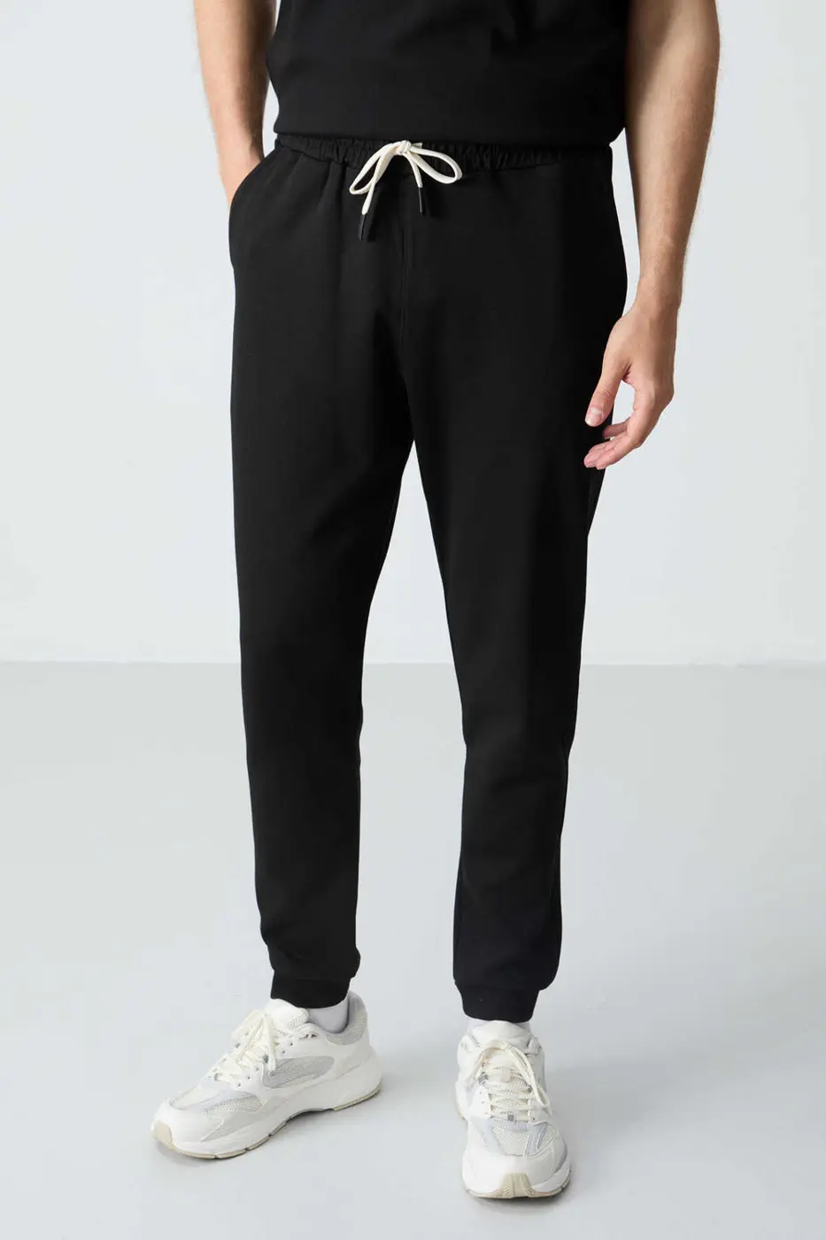 Men's-Black-Short Sleeve-Tracksuit Set — photograph 3