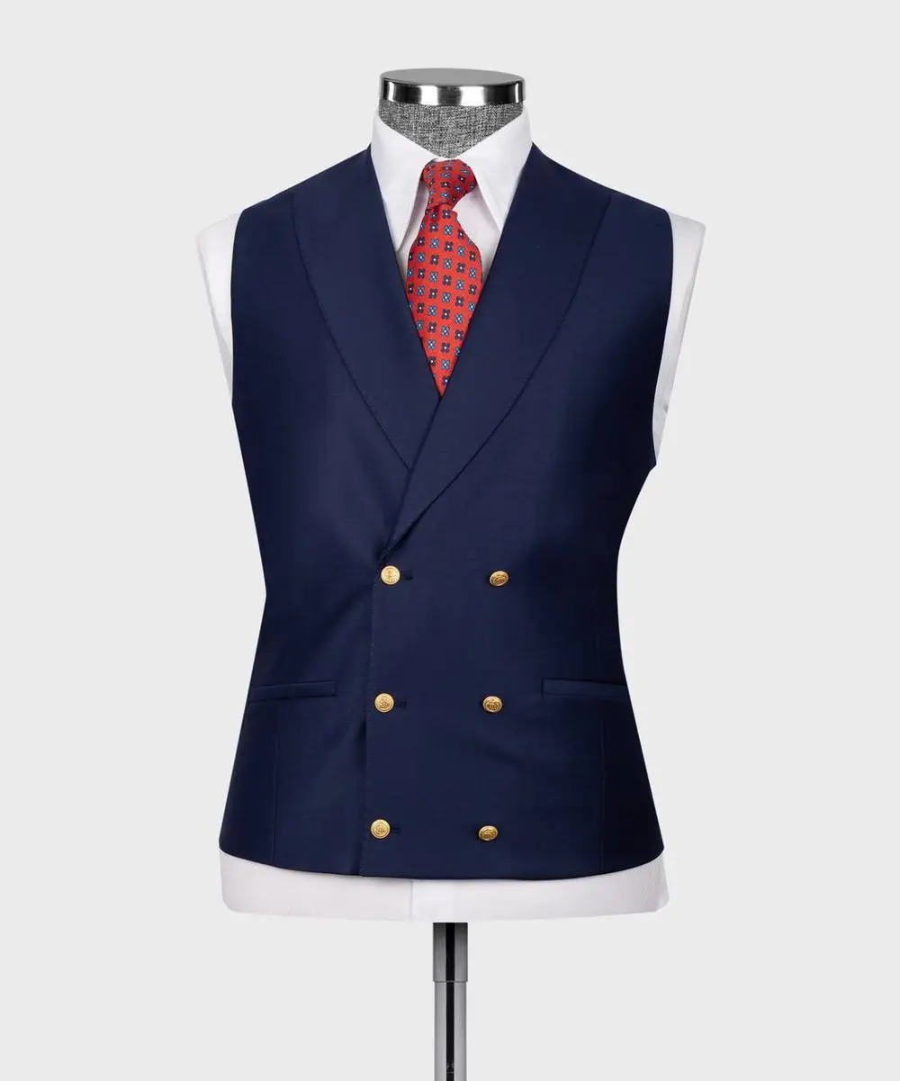 Men's Suit Set, %100 Wool, Navy — photograph 4