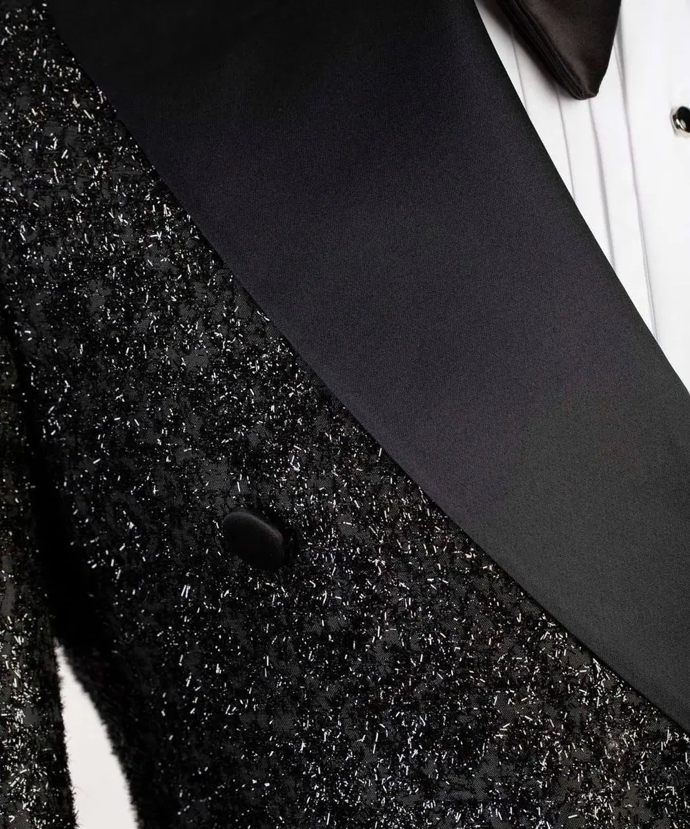 Two Piece Shiny Black Tuxedo — photograph 2