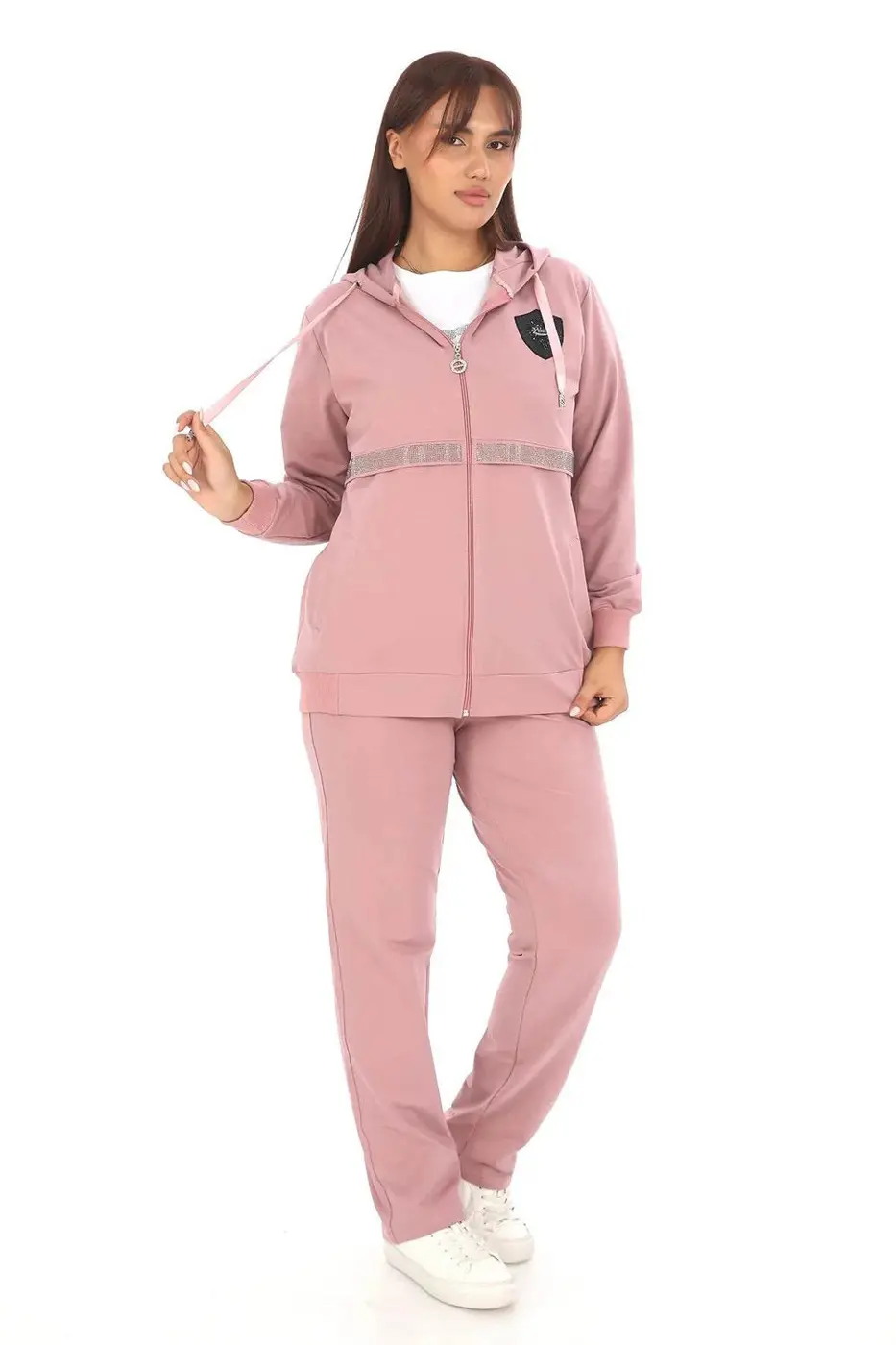 Women's 3-Piece Pink Tracksuit Set — photograph 2