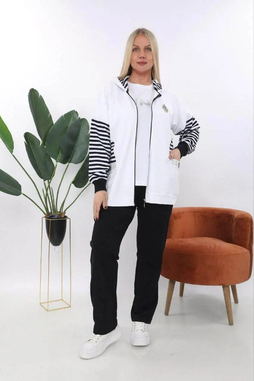 Women's 3-Piece- Plus Size- Tracksuit Set — photograph 6