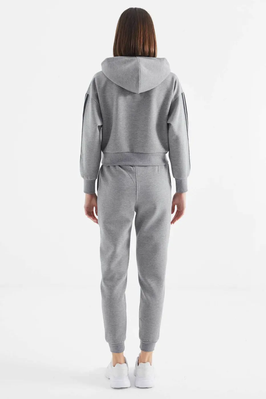 Women's Grey Zip-Up Tracksuit Set — photograph 7